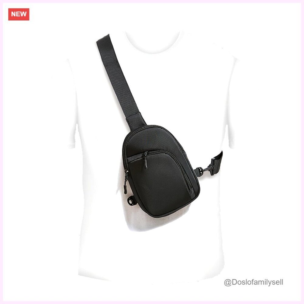 Water Resistant Polyester Crossbody Sling Bag, Lightweight Fanny Pack